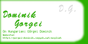 dominik gorgei business card